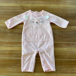 Carter’s pink fleece one-piece outfit with mouse
